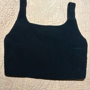 Black Ribbed Women's Tank